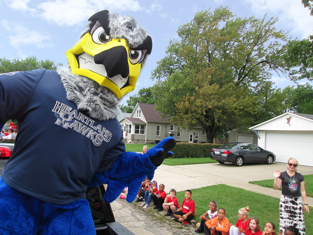 Hunter Hawk at a Parade