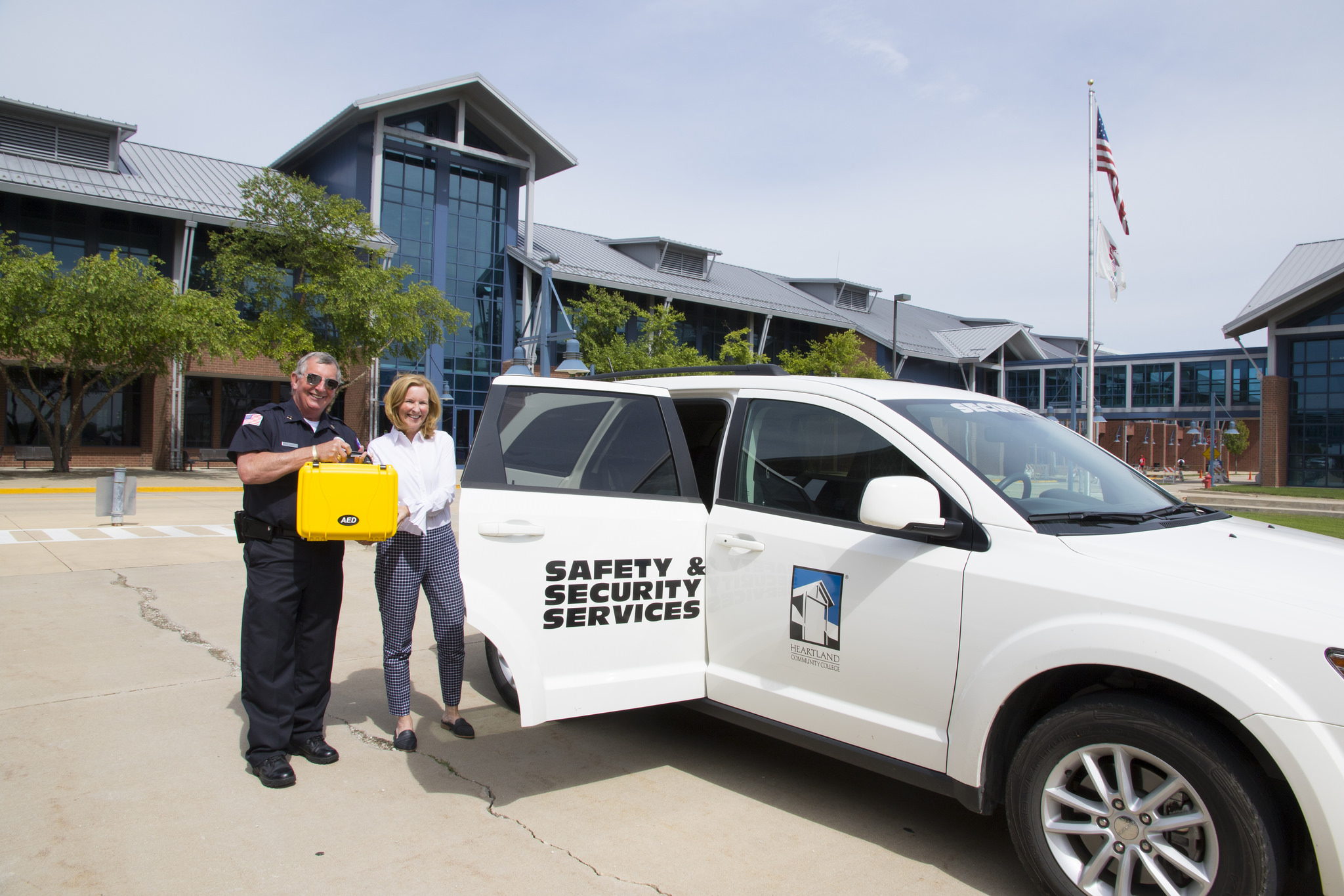 Denis Sackett of HCC security services and Kathi Franklin of IHLF