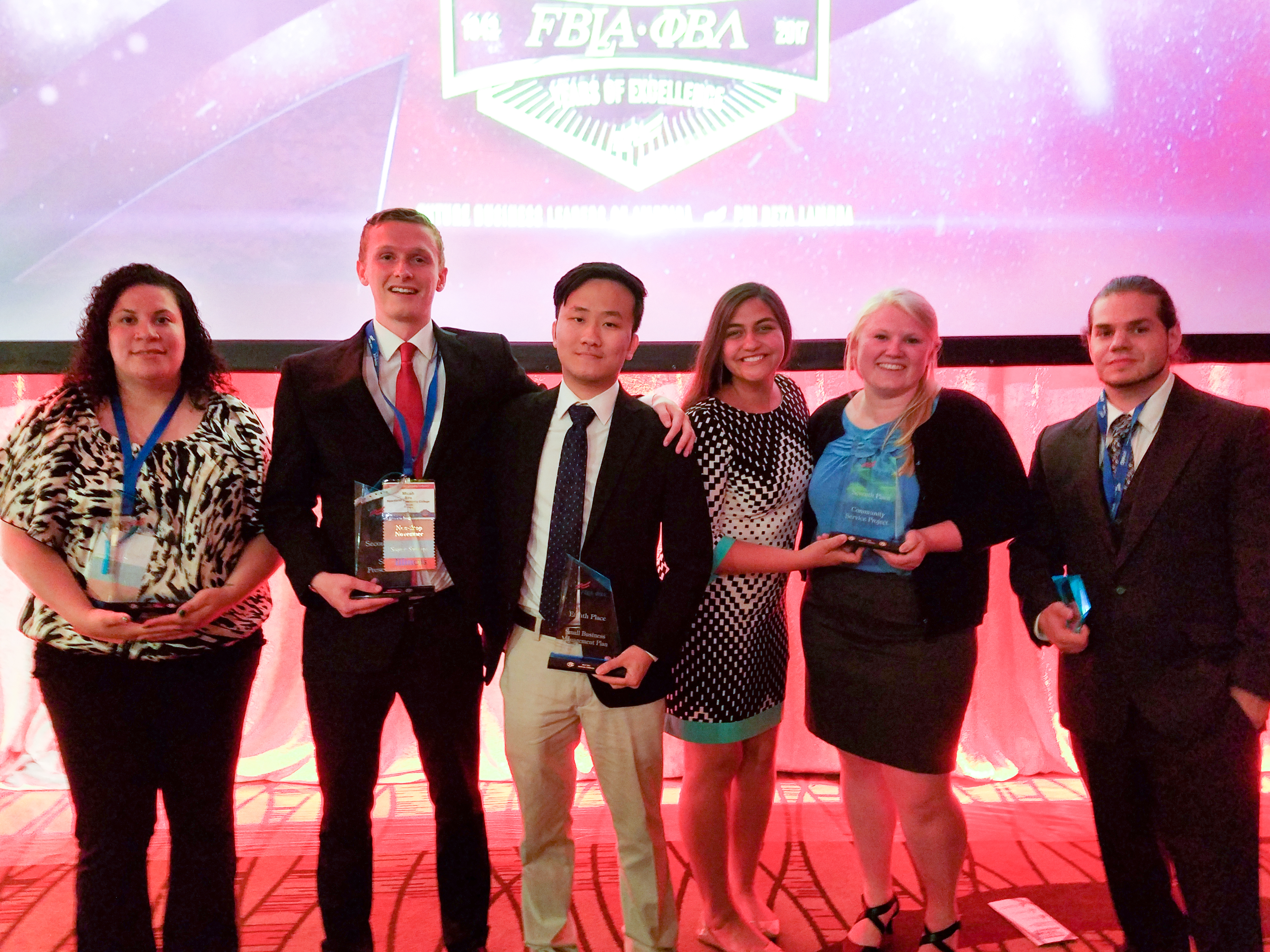 Pictured L to R: Tiara Johnson, Micah Sire, Truong (Jack) Luu, Abigsil Jackson, Maddie Inselmann, Stefan Mangina. 